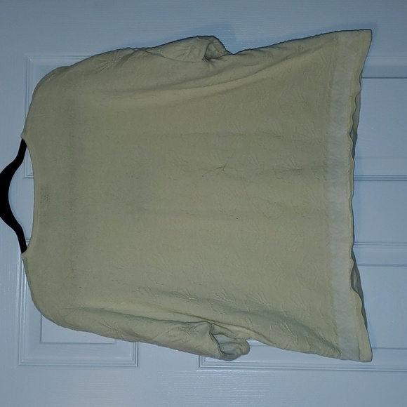 Le Moda Seashell Knit Short Sleeve Sweater Top Size XL - Picture 4 of 5